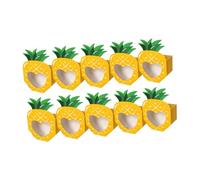 Sharplace 10 Pieces Foldable Candy Boxes Cute Treat Boxes,Portable,Party Supplies,Paper Gift Packaging Box DIY Cardboard for Birthday, Yellow