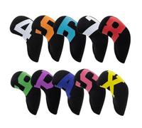 Sharplace 10 Pieces Golf Iron Head Cover Set Iron Covers Club Covers Head Protectors With Snug And Padded Interior Suitable for travel storage range use, style to 2
