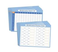 Sharplace 10 Pieces Multiplication Chart Whiteboard Times Table Learning Tool Classroom and Home Reusable Math Manipulatives