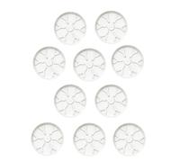 Sharplace 10 Pieces Plant Saucers Breathable Thickened Sturdy Stable Support Plant Pot Trays 6.30inch for Backyard Garden Balcony Home, White