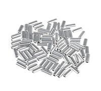 Sharplace 100 Pieces 1.0mm-1.5mm Diameter Fishing Wire Leader Crimps Single Barrel Crimping Sleeves Aluminum Tube Connector Fishing Tackle Kit, 1.2mm