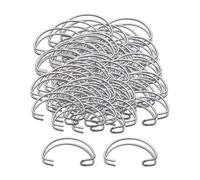 Sharplace 100 Pieces Steel Wire Cage Door Hooks Hanging Hooks Practical Heavy Duty Sturdy for Chicken Coop Doors for Pigeon Bird Cages, 50mm