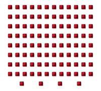 Sharplace 100Pcs Acrylic Cubes Blocks, Board Game, 1cm Six Sided Blank Dice, Sensory Training Toys for Preschool Imagination, red