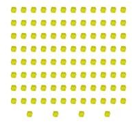 Sharplace 100Pcs Acrylic Cubes Blocks, Board Game, 1cm Six Sided Blank Dice, Sensory Training Toys for Preschool Imagination, yellow