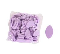 Sharplace 100x Eye Shaped Practice Sponges Eyelash Extension Sponge for Beginners Makeup False Eyelash Pads, Purple