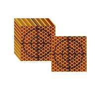 Sharplace 100x Reflective Tape Survey Targets Survey Target Mark Square Reflective Tape Targets for Ship Inspection Tunnel Engineering, 50X50mm