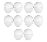 Sharplace 10PCS Paper Mache Fillable Easter Eggs Blank Paper Eggs Easter DIY Craft Supplies Easter Egg Hunt Empty Eggs for Easter Party Decoration (White)