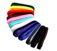 Sharplace 12 Pieces 1 Yard Multicolor Velvet Ribbons for DIY Hair Wrapping Craft 10mm/25mm, 9mm