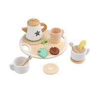 Sharplace 12 Pieces Educational Wooden Tea Set, 18.3 18 7CM, style to 2