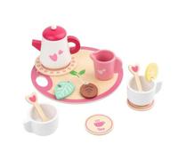 Sharplace 12 Pieces Educational Wooden Tea Set, 18.3 18 7CM, style to 3