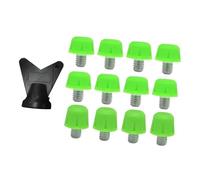 Sharplace 12 Pieces Football Shoe Spikes Soccer Boot Cleats M6 Threaded Football Boot Studs Rugby Studs for Competition Training Indoor, Green
