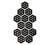 Sharplace 12 Pieces Lightweight Pad, Black Hexagonal Anti-slip Deck Pad, 12-Piece Set FHT-HE-12PC