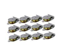 Sharplace 12 Pieces Wall Mounted Single Pulley, Fixed Pulleys with Screws Holes,Metal, Hardware Small Pulley Block, 8.5cmx6.5cmx2cm