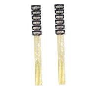 Sharplace 12Pcs Hair Tinsel Accessories 50cm Shiny Highlights Glitter Sparkling Hair Extensions for Weddings Favors Dress up Party, Gold