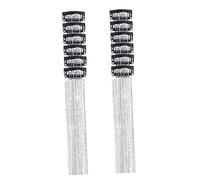 Sharplace 12Pcs Hair Tinsel Accessories 50cm Shiny Highlights Glitter Sparkling Hair Extensions for Weddings Favors Dress up Party, silver