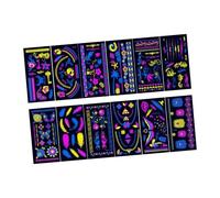 Sharplace 12x Glow in The Dark Tattoos,temporary Tattoos Accessories,Glow Party Favors, Blacklight,Reactive Light for Raves, Style A