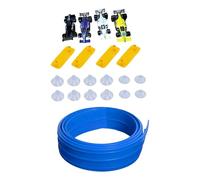 Sharplace 13ft Flexible Race Car with 4 Cars Toy, Blue Accessory for 1:50 Scale Model Vehicles Lightweight Two Lane Design
