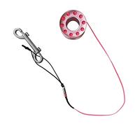 Sharplace 15m Scuba Diving Compact Aluminium Finger Spool Reel Line with End Snap, Pink