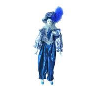Sharplace 17.72'' Porcelain Clown Doll Halloween Decoration Figurine Clown Figure Harlequin Doll for Party Favor Collection Arts Crafts