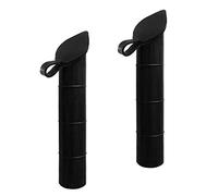 Sharplace 2 Pieces Black 210mm Rubber Rod Holder Pole Rest Stand rack Inner Tube Liner Sleeve with Cap yacht Kayak Boat Fishing