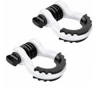 Sharplace 2 Pieces Fabricated Bow Shackle Shackle with Threaded Pin, for Vehicle Recovery, off-Roaders, White