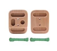 Sharplace 2 Pieces Finger Training Board Climbing Hangboard Pull Beech Wood Portable Grip With controlled hang Suitable for home workouts travel training indoor climbing