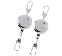 Sharplace 2 Pieces Fly Fishing Zinger Retractor 2 Clip Buckle, Attach to Backpack Belt