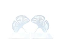 Sharplace 2 Pieces Ginkgo Leaf Bookend,Hollowed Out Bookend,Plant Lover Gift,Book Stopper Decorative for Kids Room Desktop Living Room