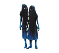 Sharplace 2 Pieces Halloween Scary Girl Signs Creepy Twins Lawn Signs 2D with Stake Spooky Ornament Decoration for Outside Courtyard, Style B