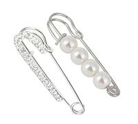 Sharplace 2 Pieces Large Metal Safety Pin Kilt Brooch Scarf Safety 62/70 mm Silver