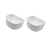 Sharplace 2 Pieces Pet Hanging Food Bowls Durability Practical Portable Pet Cage Feeder Dog Crate Feeding Bowls for Kitten Cat, White