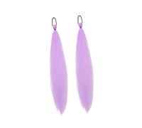 Sharplace 2 Pieces Ponytail Hair Extension with Elastic Rope High Temperature Fiber Smooth Synthetic Hair Extensions for Role Playing, Light Purple