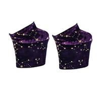 Sharplace 2 Pieces Shoe Covers Velvet Pole Dance Shoe Protectors Anti Scratch Stripper Shoe Grip Sleeves Wear Resistant Suitable for Women Training Performance, Purple L