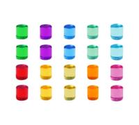 Sharplace 20 Pieces Acrylic GEM Stacking Blocks Rainbow Stacking Game Construction Toys Educational for Boys Girls Kids Birthday Gifts, cylinder