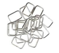 Sharplace 20 Pieces Metal Square Buckles Bag Strap Connectors Webbing Rings for DIY Bag Purse Making, 25 x 16mm