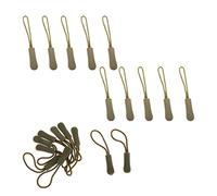 Sharplace 20 Pieces Zipper Pull Zipper Tags Cord Pulls Zipper Extension Zip Fixer (Tan & Green)