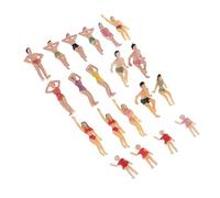 Sharplace 20Pack 1.4 inch Miniature Beach Swimsuits People Figures Model Train Diorama Scenics Building Kit, 1:50 Scale