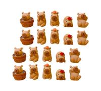Sharplace 20PCS Resin Capybara Statue Miniature Capybara Figurinemini Capybara Ornament Collectible Animal Sculpture Crafts Artwork for Home Table Centerpieces Bedroom Shelf Decor