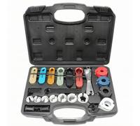 Sharplace 22 Pieces Automotive Air Conditioner Line Disconnect and Separator Tool Kit Quick Release Tools with Aluminum Alloy Adapters and Storage Case Suitable, Black, Aluminum Alloy