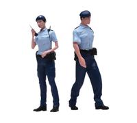 Sharplace 2Pcs 1/24 Figures Figurines HongKong Police DIY Projects Trains Architectural Diorama Accessories Model Miniature