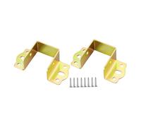 Sharplace 2Pcs Bed Rail Fittings Bed Rail Brackets for Connecting to Wood, Headboards and Foot Boards Easy Installation Premium Hinges, Gold