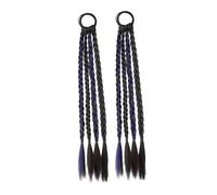 Sharplace 2Pcs Braids Extensions DIY Soft Ponytail Elegant Braid Hair Extensions Braided Hairpieces for Traveling Party Birthday Makeup, dark violet