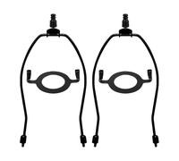 Sharplace 2Pcs Lamp Shade Harp Holder Saddle Light Base E26 Lamp Harp for Table/Floor Lamp, Black