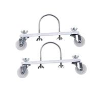 Sharplace 2Pcs Oil Filled Heater Caster Bracket with Wheels Replace Parts Carbon Steel 8.3inch Long Easily Install Accessory Universal (White Wheel)