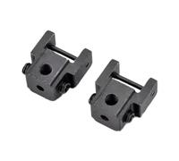 Sharplace 2Pcs Scroll Saw Blade Clamp Holder Pin Less Blade Clamp Repair Parts Black Metal Steel Saw Blade Holders Wire Saw Clamps