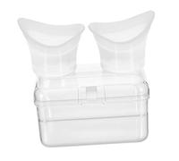 Sharplace 2Pcs Silicone Eye Wash Cups Rinse Cup Kit with Storage Container Soft Eye Flush Cleaning Cups for Cleansing Remove Dust Rinse, Gray