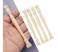 Sharplace 2x 4 Pieces Traditional 1:12 Dolls House Stair Balustrade Handmade for DIY Projects Decoration Accessory Life Scene