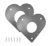 Sharplace 2x Birdhouse Metal Protection Plate Nest Box Entry Shield Replacement Wood Pecker Nest Box Kit Birdhouse Entrance Protection