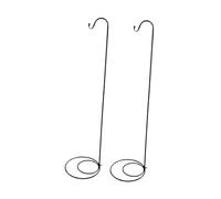 Sharplace 2x Display Hanger Shepherds Hook Stand Indoor with Flat Base Iron Hook for Flower Pot Signs Path Lights Solar Light Planters