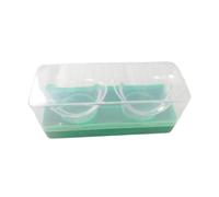 Sharplace 2X Silicone Eye Wash Cups 8ml with Clear Storage Container Measuring Cup Eye Cleaning Cup for Rinse Cleaning Remove Dust, Green Color Box